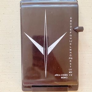 Vintage Bates List Finder Director Model Phone number File Brown Metal